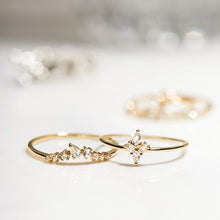 Load image into Gallery viewer, AURORA | Pear and Baguette White Sapphire Ring by Aurelie Gi — detail view
