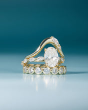 Load image into Gallery viewer, Curved Lab Grown Diamond Figure Ring #7 by Aurelie Gi — on model
