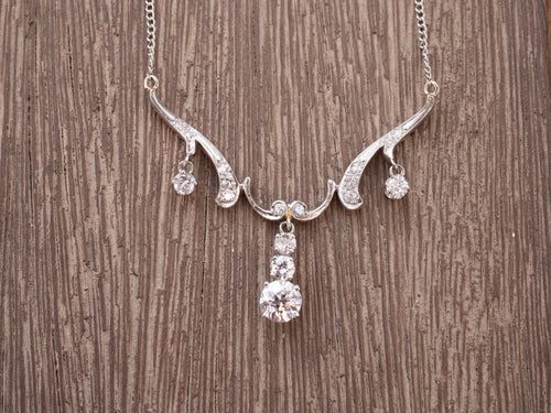 Married Diamond Vintage Palladium Triple Head Pendant