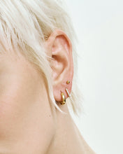 Load image into Gallery viewer, KARLIE | Lab Grown Diamond Oval Paperclip Huggie by Aurelie Gi — detail view
