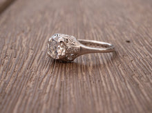 Load image into Gallery viewer, Vintage Platinum Engagement Ring
