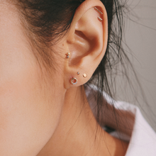 Load image into Gallery viewer, GIZA | Pyramid Diamond Threadless Flatback Earring by Aurelie Gi — detail view
