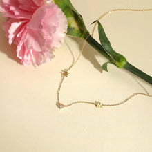 Load image into Gallery viewer, MAE | White Sapphire Mom Necklace by Aurelie Gi — on model
