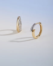 Load image into Gallery viewer, DICARRO | Two-Tone Geometric Huggie Earring by Aurelie Gi — alternate angle
