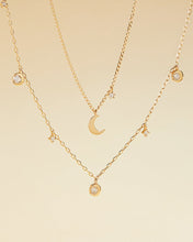 Load image into Gallery viewer, MOLLY | Crescent Moon with Lab Grown Diamond Accent Necklace by Aurelie Gi — alternate angle
