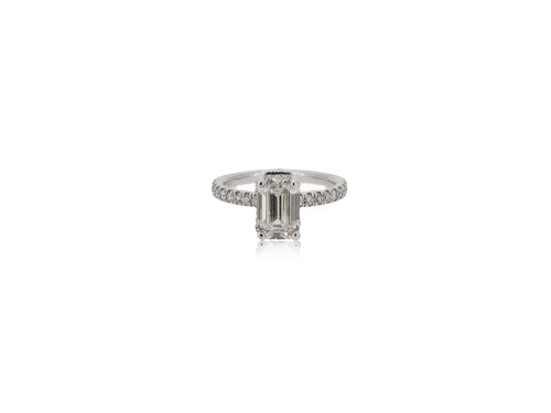2.03ct Emerald Cut Engagement Ring