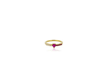 Load image into Gallery viewer, Half n Half Heart Ring
