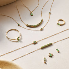 Load image into Gallery viewer, ASPEN | Tsavorite Bezel Bracelet by Aurelie Gi — on model

