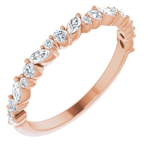 Pear & Round Stacker Ring