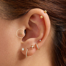 Load image into Gallery viewer, ARIA | Trio Dots Single Threadless Flatback Earring by Aurelie Gi — detail view
