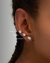 Load image into Gallery viewer, Pear Lab Grown Diamond Flatback Stud by Aurelie Gi — detail view
