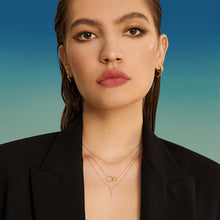 Load image into Gallery viewer, NICO | White Sapphire Curved Necklace by Aurelie Gi — on model
