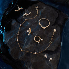 Load image into Gallery viewer, KAIA | Pearl and White Sapphire Climber Studs by Aurelie Gi — alternate angle
