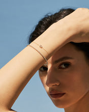 Load image into Gallery viewer, Bezel-Set Baguette Lab Grown Diamond Bracelet by Aurelie Gi — on model
