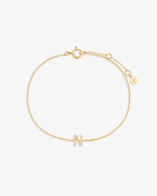 Load image into Gallery viewer, Letter Pavé Diamond Bracelet by Aurelie Gi — alternate angle
