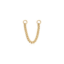 Load image into Gallery viewer, LAURYN | Bold Curb Chain Earring Charm by Aurelie Gi — on model
