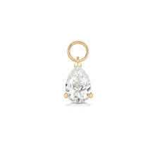 Load image into Gallery viewer, POMONA | Pear Lab Grown Diamond Earring Charm by Aurelie Gi — alternate angle
