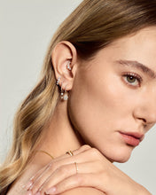 Load image into Gallery viewer, Floral Lab-Grown Diamond Earring Charm by Aurelie Gi — on model
