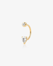 Load image into Gallery viewer, ALEXANDRA | White Sapphire Barbell Ring by Aurelie Gi
