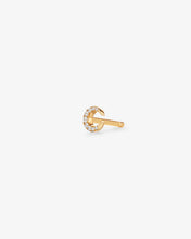 Load image into Gallery viewer, SELENE | Diamond Crescent Moon Single Stud Earring by Aurelie Gi
