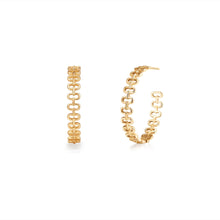 Load image into Gallery viewer, ELEANOR | Slender Paper Clip C-Hoop Earrings
