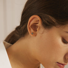 Load image into Gallery viewer, AMIRA | Turquoise &amp; White Sapphire Waterfall Single Earring by Aurelie Gi — detail view
