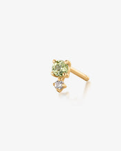 Load image into Gallery viewer, August Birthstone | Peridot and White Sapphire Stud Earring by Aurelie Gi
