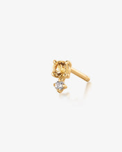 Load image into Gallery viewer, November Birthstone | Citrine and White Sapphire Stud Earring by Aurelie Gi
