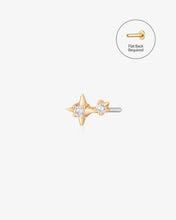 Load image into Gallery viewer, ADARA | Double Diamond Starburst Threadless Flatback Earring by Aurelie Gi
