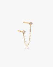 Load image into Gallery viewer, ESTELLE | Double Diamond Chain Drop Earring by Aurelie Gi
