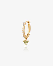 Load image into Gallery viewer, PERI | Peridot and White Sapphire Huggie Hoop by Aurelie Gi
