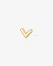 Load image into Gallery viewer, VICTORIA | Gold Wishbone Stud Single Earring by Aurelie Gi
