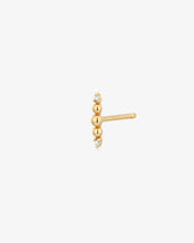 Load image into Gallery viewer, ASH | Lab Grown Diamond Beaded Climber Stud Earring by Aurelie Gi
