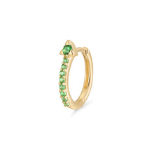 Load image into Gallery viewer, EZME | Tsavorite Huggie Hoop by Aurelie Gi — alternate angle
