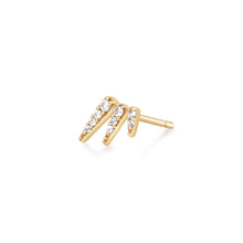 Load image into Gallery viewer, CHANDRA | White Sapphire Single Stud by Aurelie Gi — alternate angle
