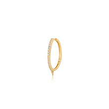 Load image into Gallery viewer, LACEY | White Sapphire Huggie Hoop by Aurelie Gi — alternate angle
