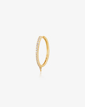 Load image into Gallery viewer, LACEY | White Sapphire Huggie Hoop by Aurelie Gi
