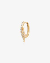 Load image into Gallery viewer, GIANNA | White Sapphire Swirl Huggie Hoop by Aurelie Gi
