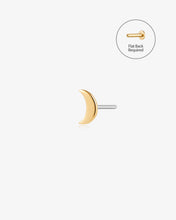 Load image into Gallery viewer, CRESCENT | Moon Threadless Flatback Earring by Aurelie Gi
