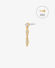 Load image into Gallery viewer, REAGAN | Lab Grown Diamond Dangling Threadless Flatback Earring by Aurelie Gi
