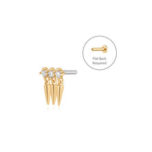 Load image into Gallery viewer, EMERSON | Lab Grown Diamond Triple Drop Threadless Flatback Earring
