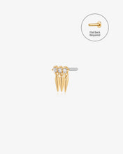 Load image into Gallery viewer, EMERSON | Lab Grown Diamond Triple Drop Threadless Flatback Earring by Aurelie Gi
