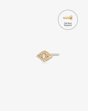Load image into Gallery viewer, SKYLAR | Diamond Evil Eye Threadless Flatback Earring by Aurelie Gi
