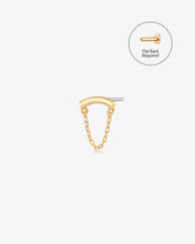 Load image into Gallery viewer, BOWERY | Draped Chain Threadless Flatback Earring by Aurelie Gi
