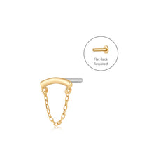 Load image into Gallery viewer, BOWERY | Draped Chain Threadless Flatback Earring
