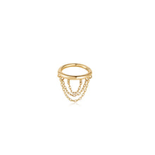 Load image into Gallery viewer, BROOKLYN | Triple Draped Chain Clicker Hoop by Aurelie Gi — alternate angle
