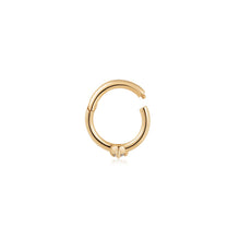 Load image into Gallery viewer, MARLEY | White Sapphire Clicker Hoop by Aurelie Gi — alternate angle

