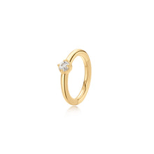 Load image into Gallery viewer, MARLEY | White Sapphire Clicker Hoop by Aurelie Gi — alternate angle
