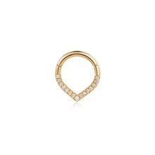 Load image into Gallery viewer, KENNEDY| Curved Diamond Clicker Hoop
