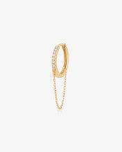 Load image into Gallery viewer, BERLIN | Draped Chain Lab Grown Diamond Huggie Hoop by Aurelie Gi
